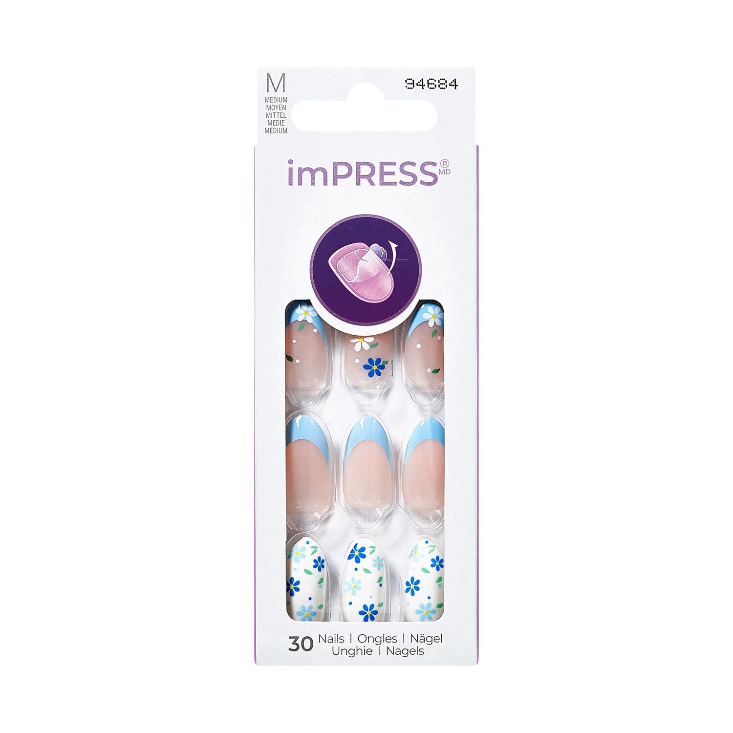 slide 1 of 1, KISS NAIL Kiss Impress Nails, Sunny Mood, 1 ct