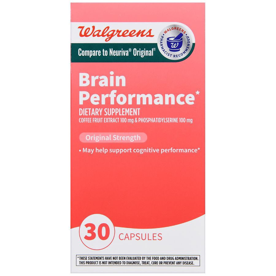 slide 4 of 5, Walgreens Brain Performance, Original Strength, 30 ct