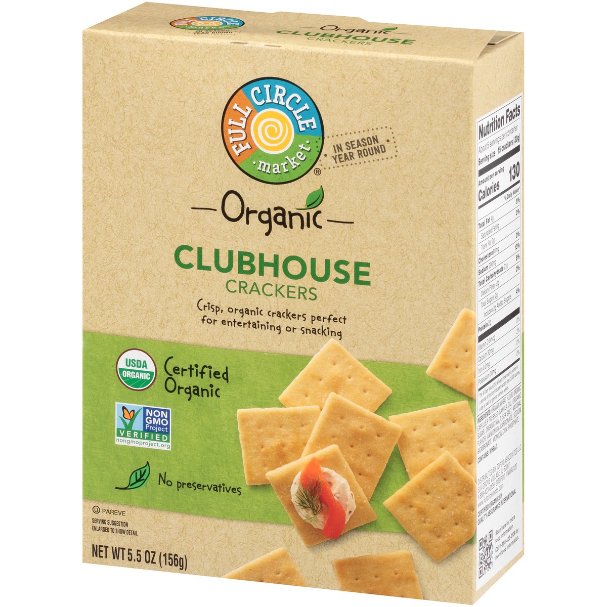 Full Circle Market Clubhouse Crackers 5.5 oz Shipt