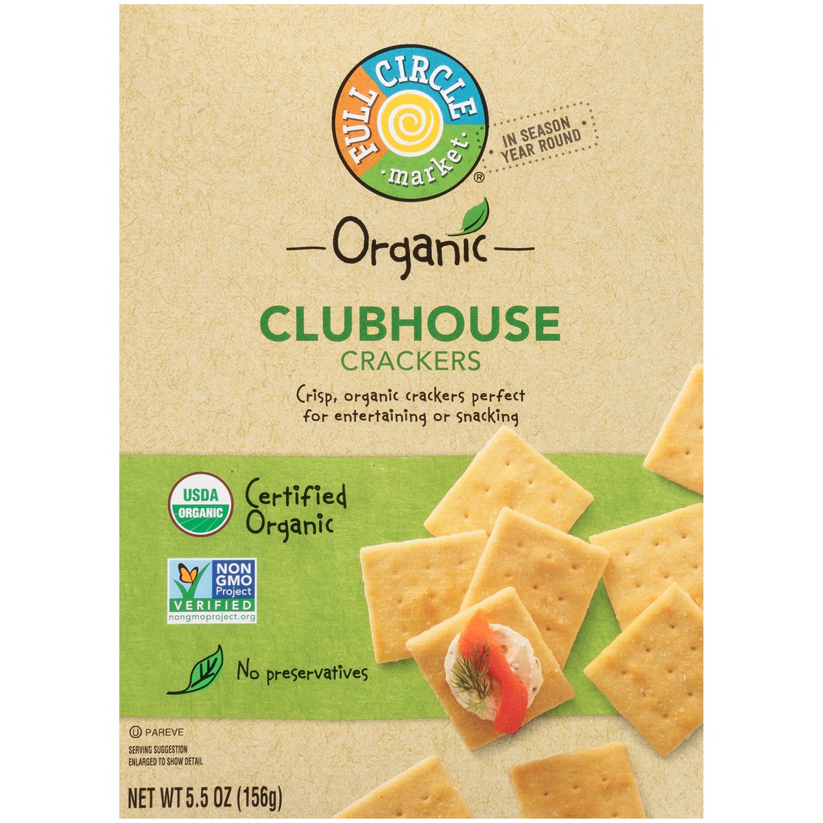 slide 5 of 9, Full Circle Market Clubhouse Crackers, 5.5 oz