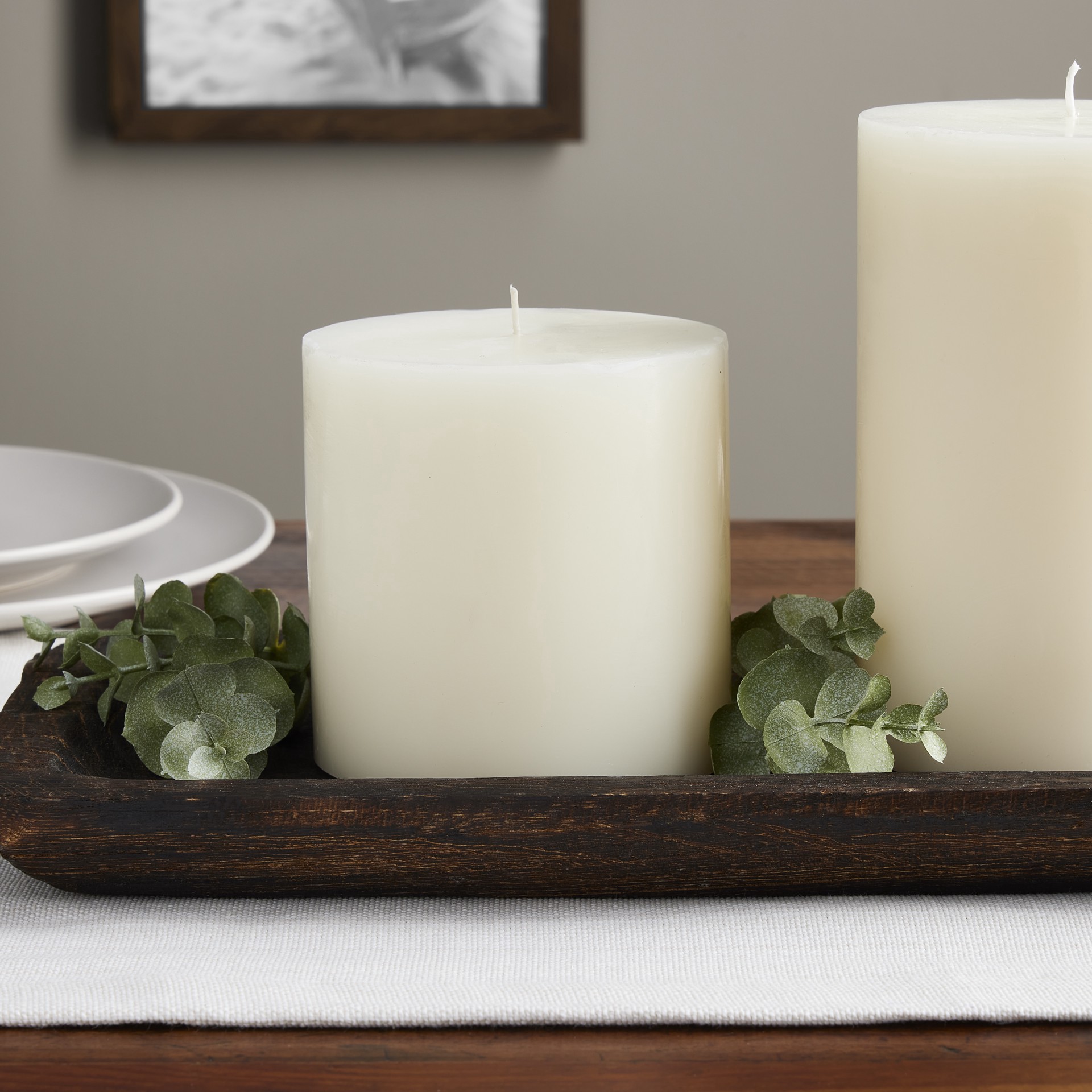 slide 3 of 6, 4" X 4" Ivory Pillar Candle By Ashland, 4 in x 4 in