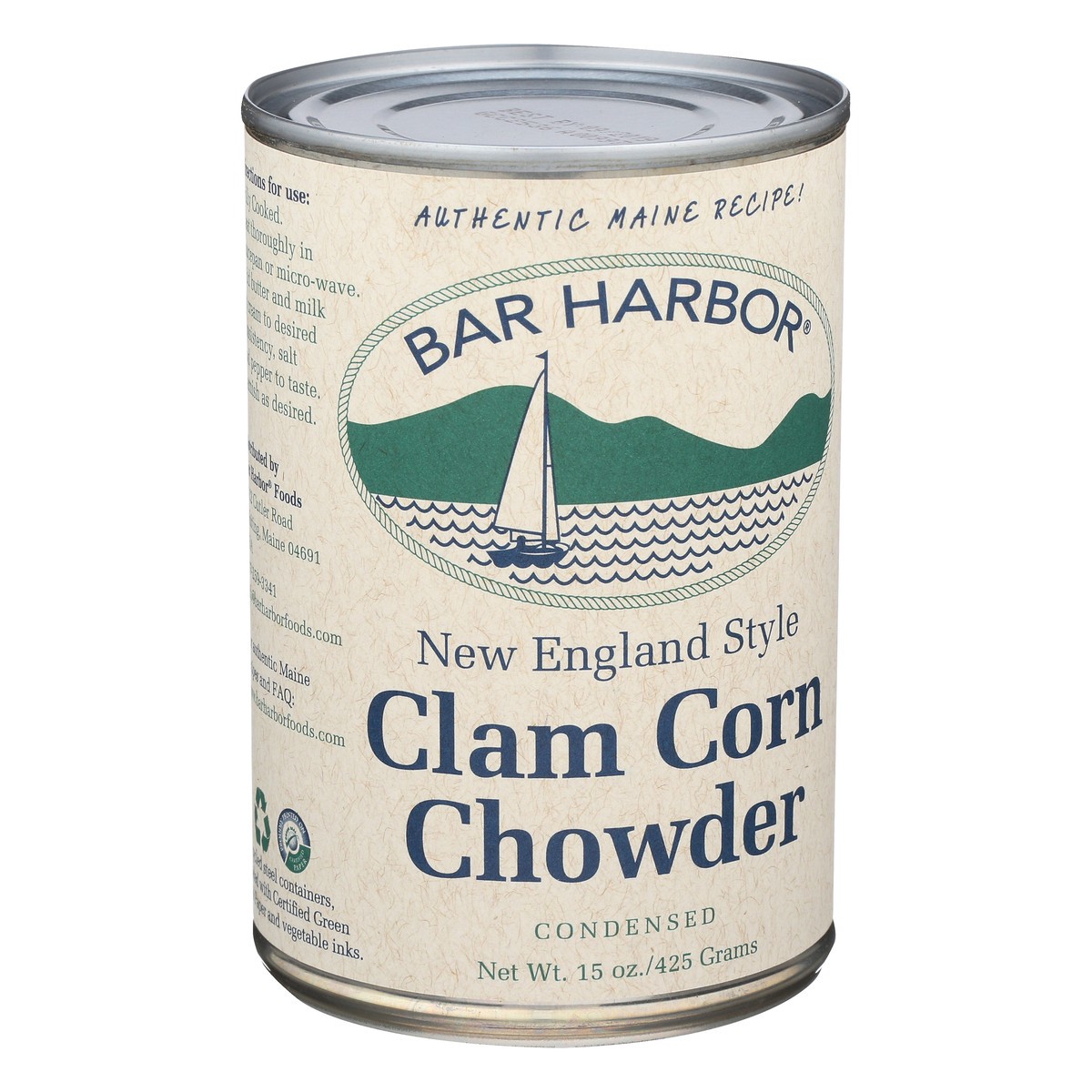 slide 10 of 10, Bar Harbor Condensed New England Style Clam Corn Chowder 15 oz, 15 oz