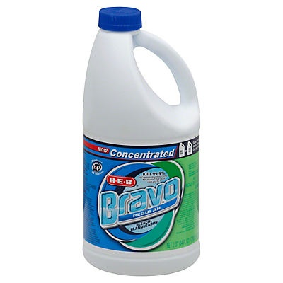 slide 1 of 1, H-E-B Bravo Concentrated Regular Bleach, 64 oz