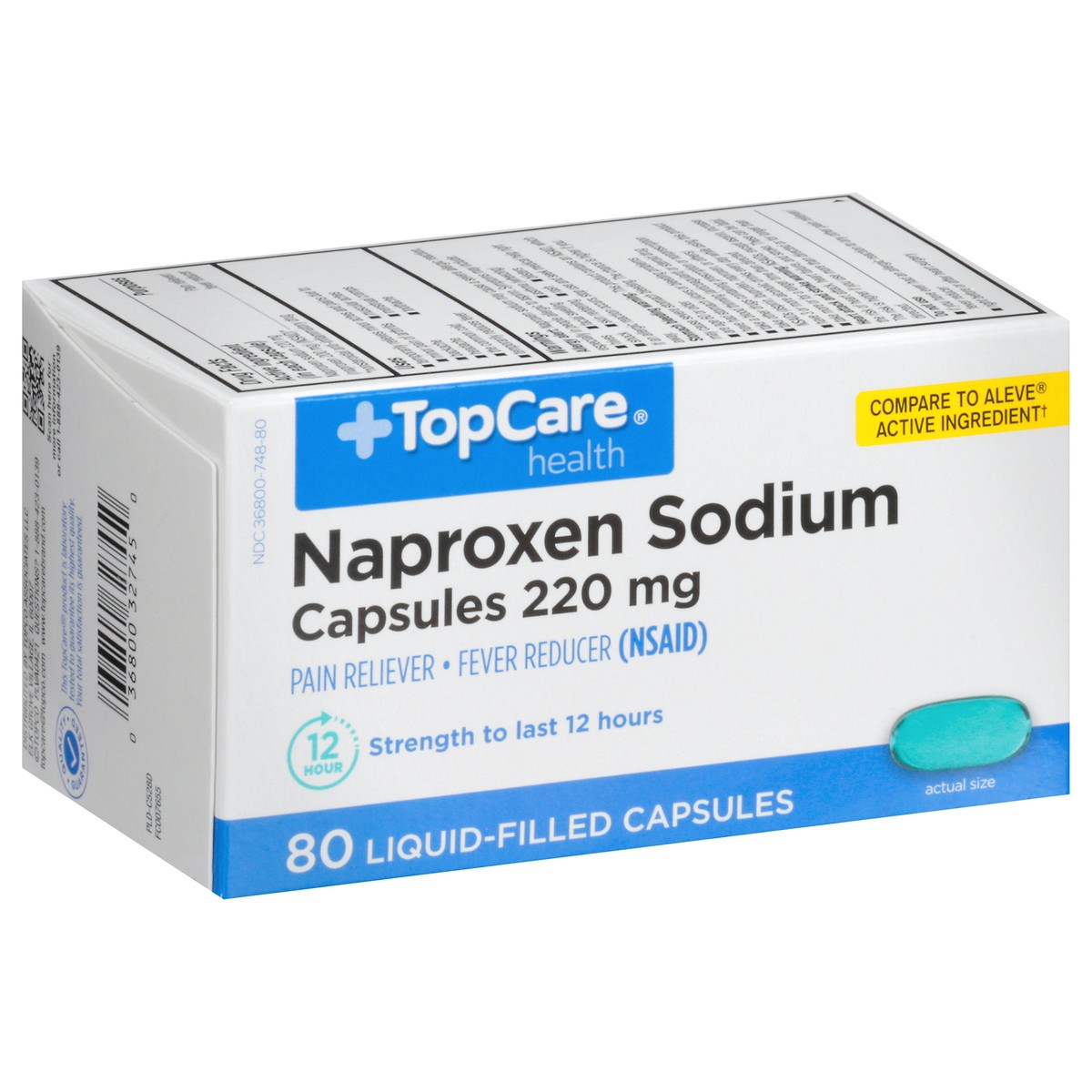 slide 7 of 13, TopCare Naproxen Sodium Liquid Gels, 80 ct