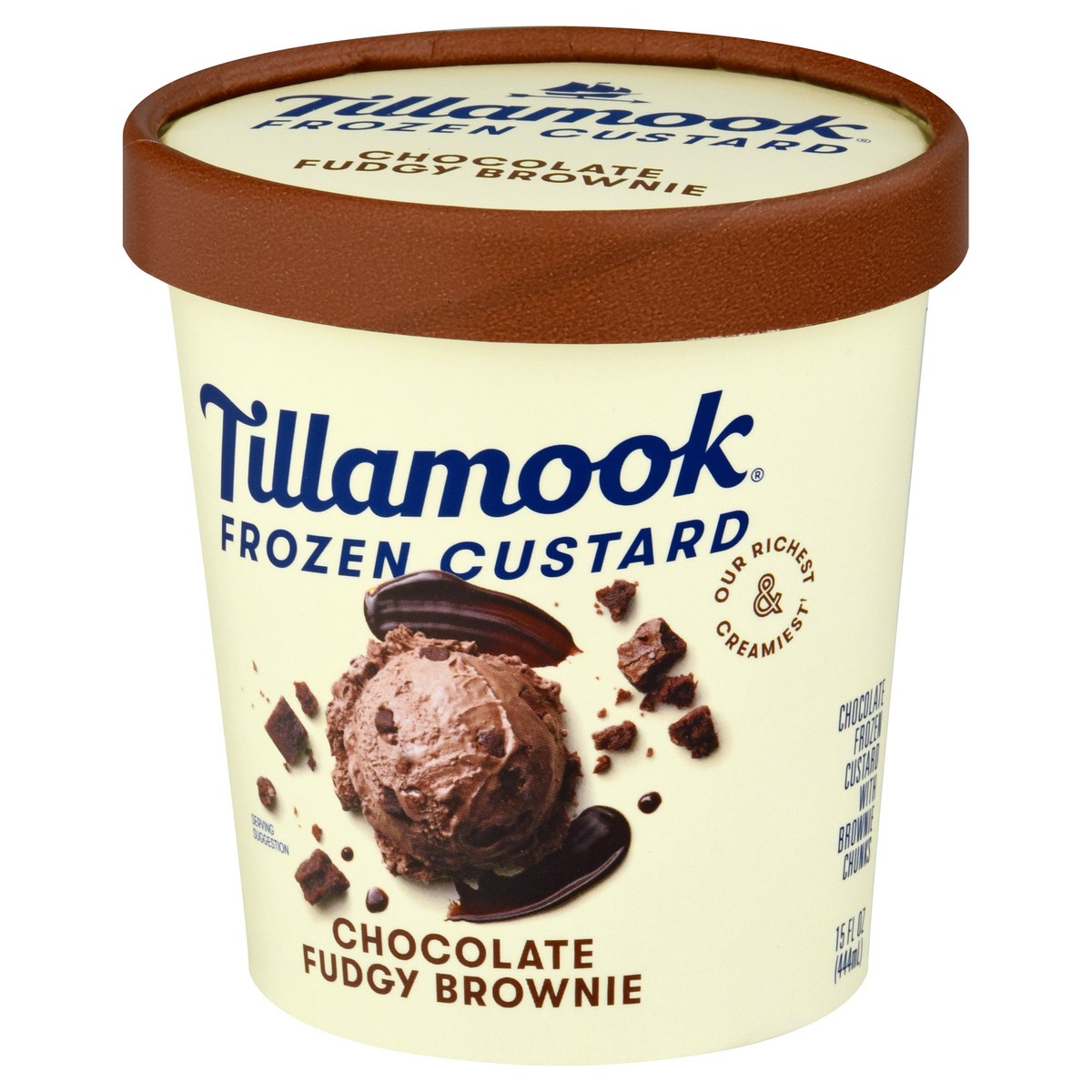 slide 2 of 9, Tillamook Chocolate Fudgy Brownie Frozen Custard Dessert, 15fl-oz, 15 oz