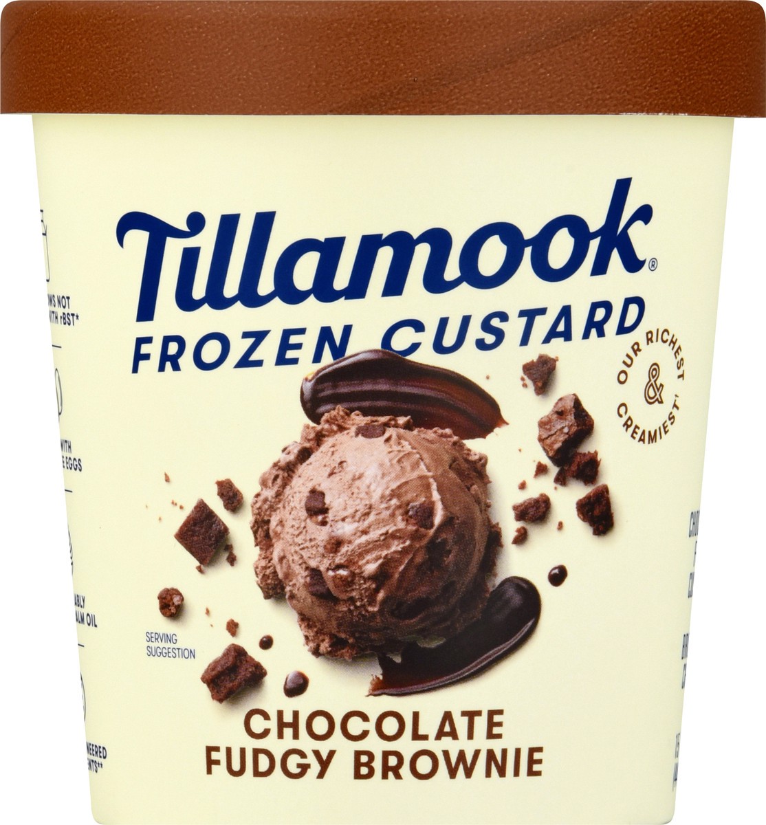 slide 8 of 9, Tillamook Chocolate Fudgy Brownie Frozen Custard Dessert, 15fl-oz, 15 oz