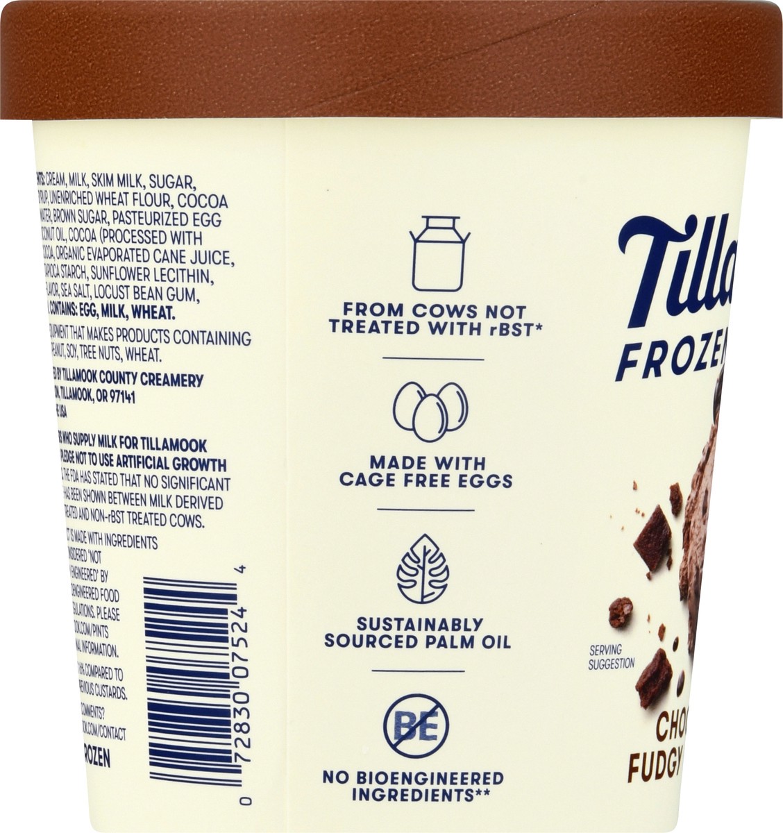 slide 6 of 9, Tillamook Chocolate Fudgy Brownie Frozen Custard Dessert, 15fl-oz, 15 oz