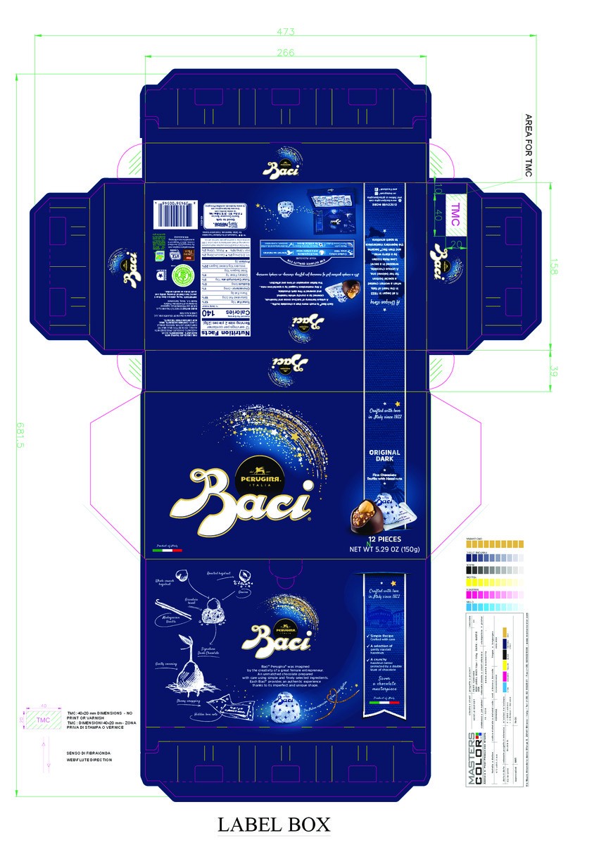 slide 11 of 13, Perugina Baci Classic Dark Chocolate 12-Piece 5.29Oz (150g), 5.29 oz