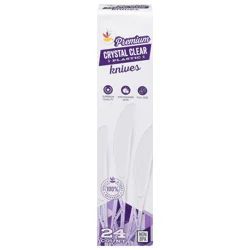 Giant Premium Crystal Clear Plastic Knives