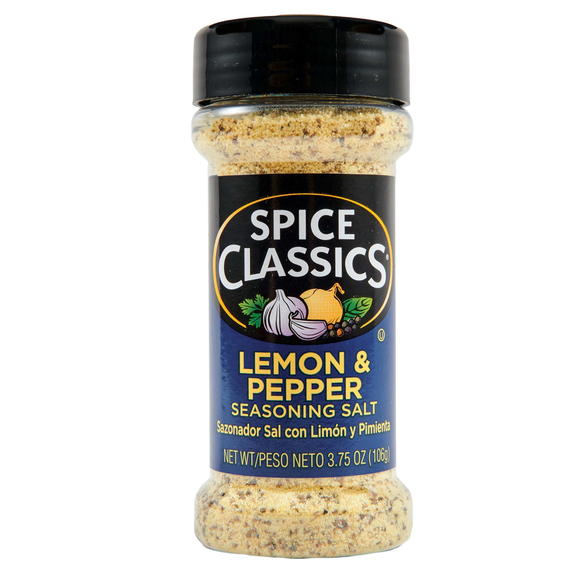 slide 1 of 9, Spice Classics Lemon & Pepper Seasoning Salt, 3.75 oz, 3.75 oz