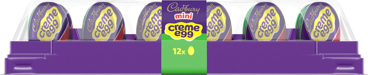 slide 7 of 7, Cadbury CREME EGG Milk Chocolate with a Soft Fondant Center, Easter Candy Eggs Carton, 3.8 oz (12 Pieces), 12 ct