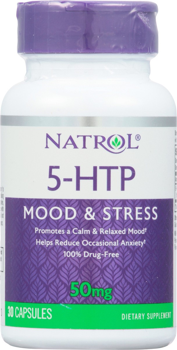 slide 6 of 9, Natrol Capsules Mood & Stress 50 mg 5-HTP 30 ea, 30 ct