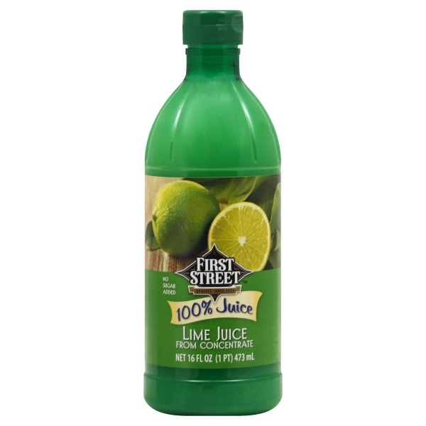 slide 1 of 1, First Street 100% Lime Juice - 16 oz, 16 oz