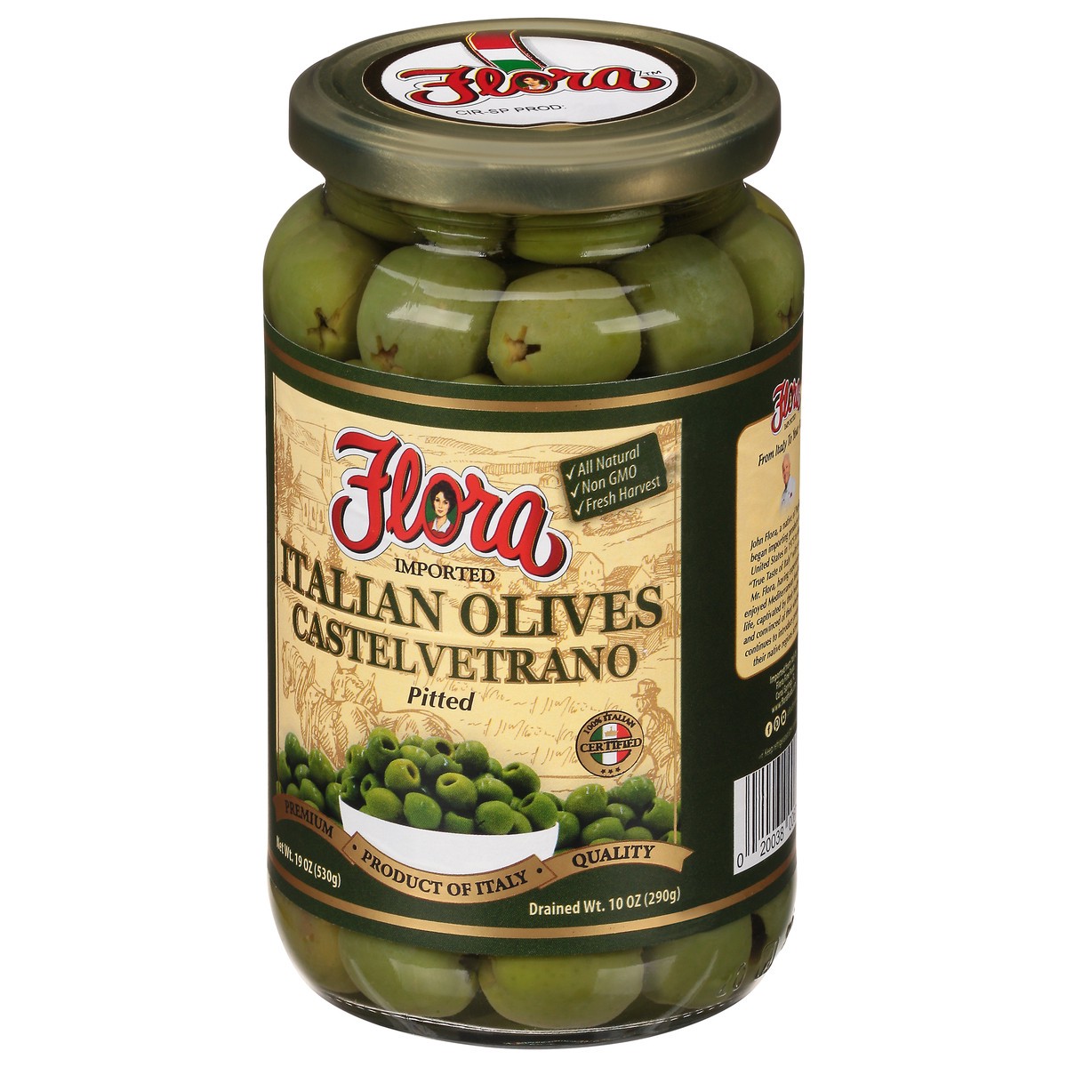 slide 2 of 12, Flora Pitted Imported Italian Olives 19 oz, 19 oz