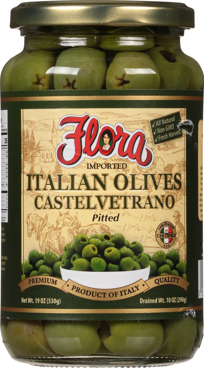 slide 9 of 12, Flora Pitted Imported Italian Olives 19 oz, 19 oz