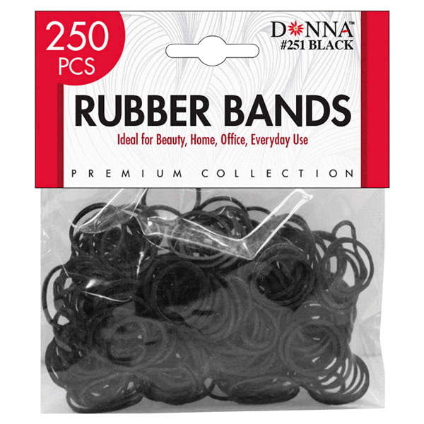 slide 1 of 1, Donna Hair Rubber Bands, 250 ct