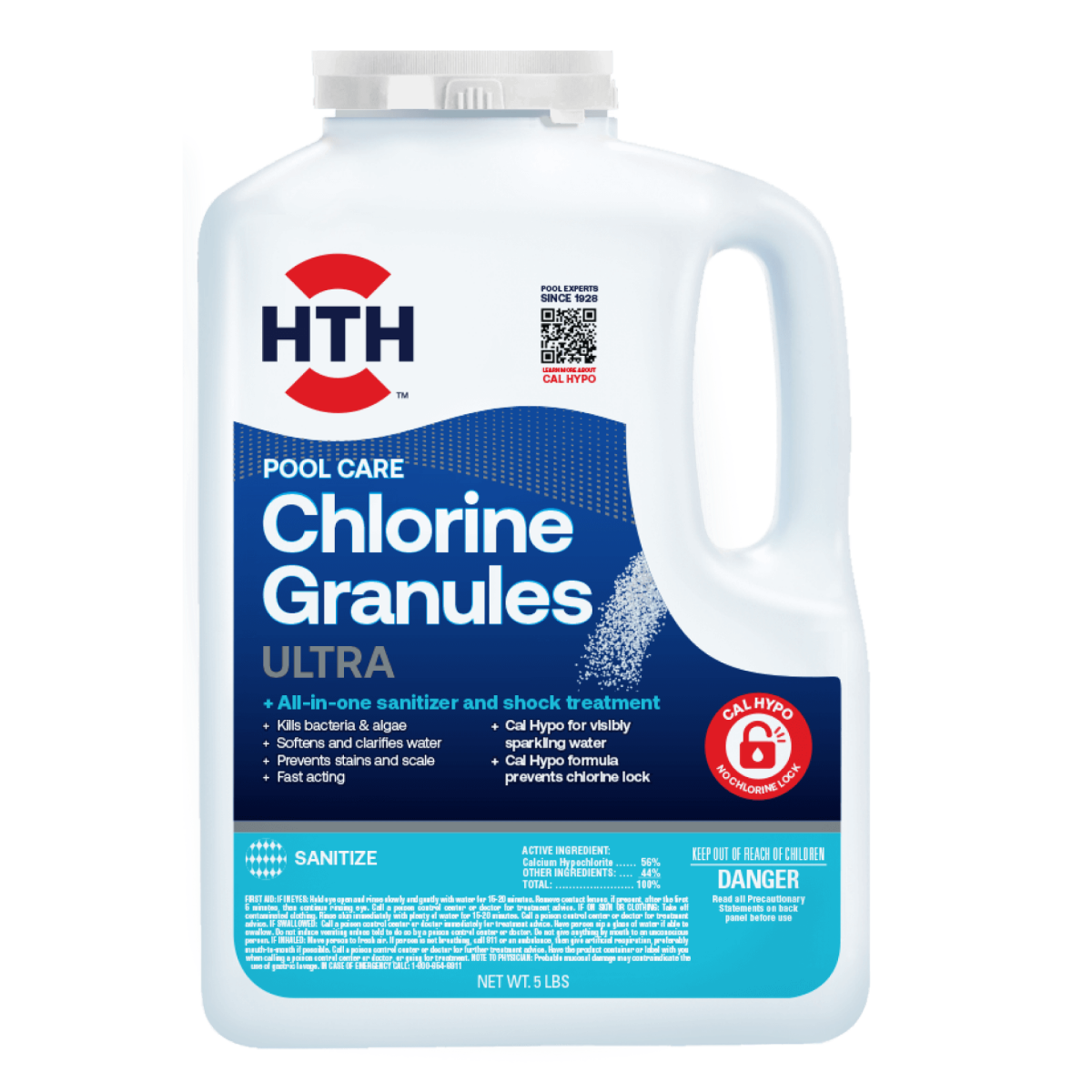slide 1 of 5, hth Pool Chlorine Granules Ultra, 5 lb