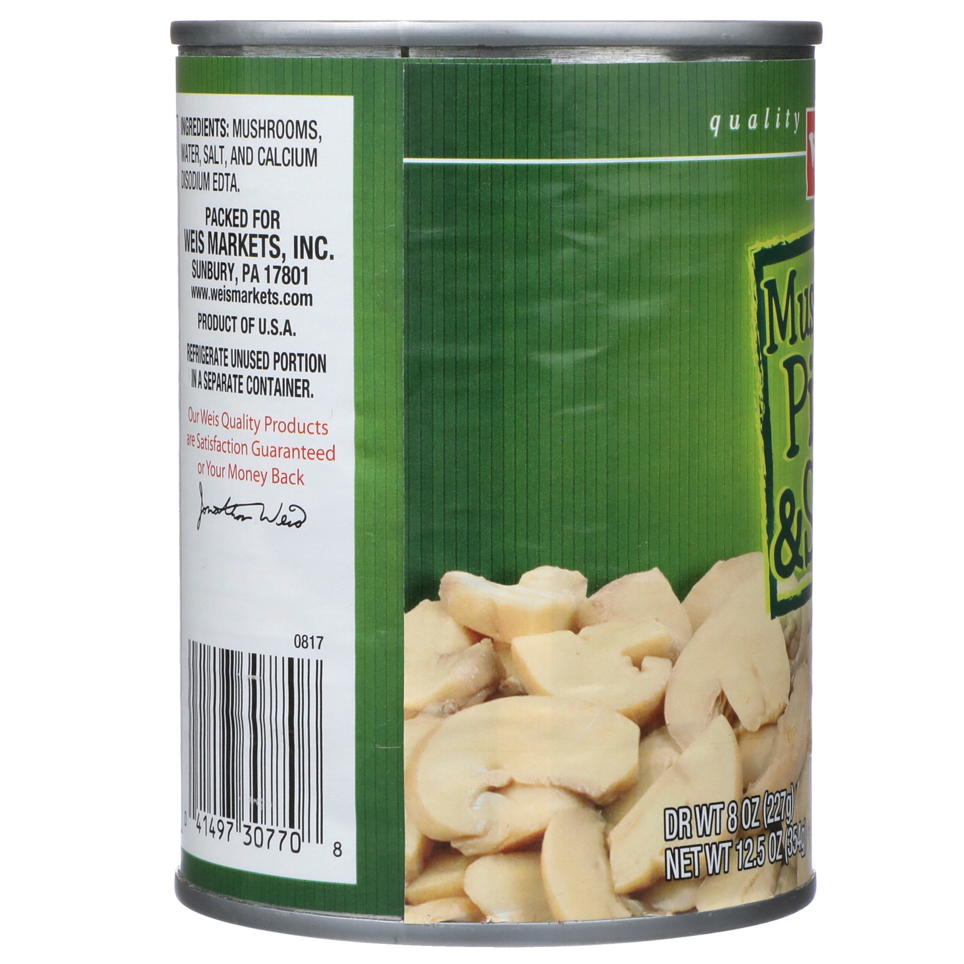 slide 2 of 6, Weis Quality Pieces and Stems Canned Vegetable-Mushrooms, 12.5 oz