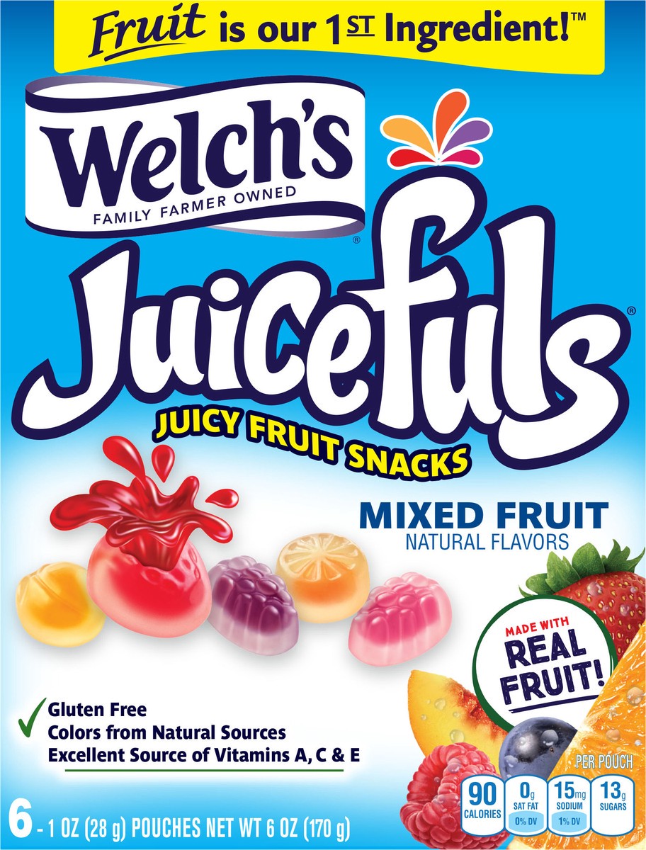 slide 2 of 2, Welch's Juicefuls Mixed Fruit - 6oz/6ct, 6 ct; 6 oz