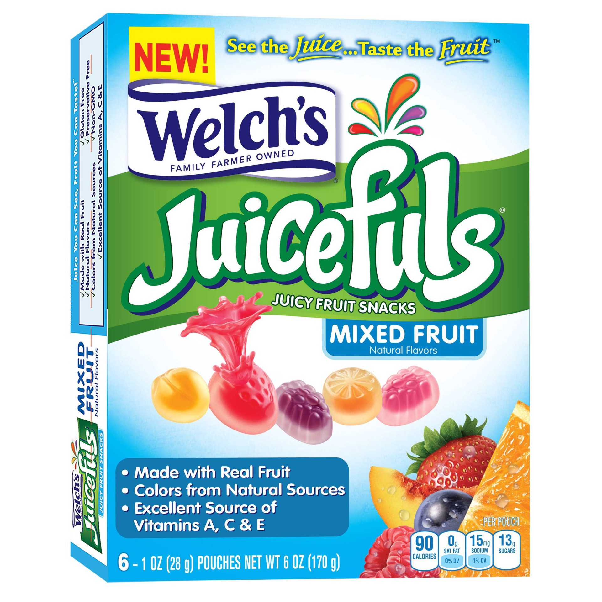 slide 1 of 2, Welch's Juicefuls Mixed Fruit - 6oz/6ct, 6 ct; 6 oz