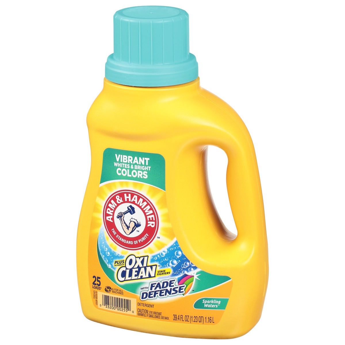 slide 3 of 11, ARM & HAMMER Plus OxiClean Stain Fighters Sparkling Waters Detergent with Fade Defense 39.4 fl oz, 39 oz