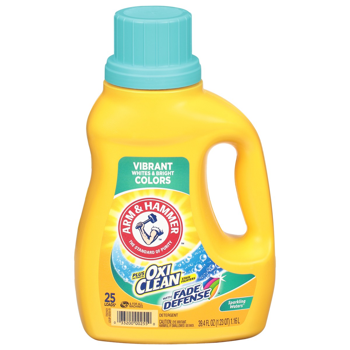 slide 1 of 11, ARM & HAMMER Plus OxiClean Stain Fighters Sparkling Waters Detergent with Fade Defense 39.4 fl oz, 39 oz