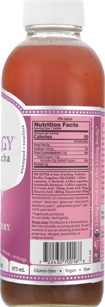 slide 4 of 13, GT's Raw Passionberry Bliss Kombucha - 16 oz, 16 oz