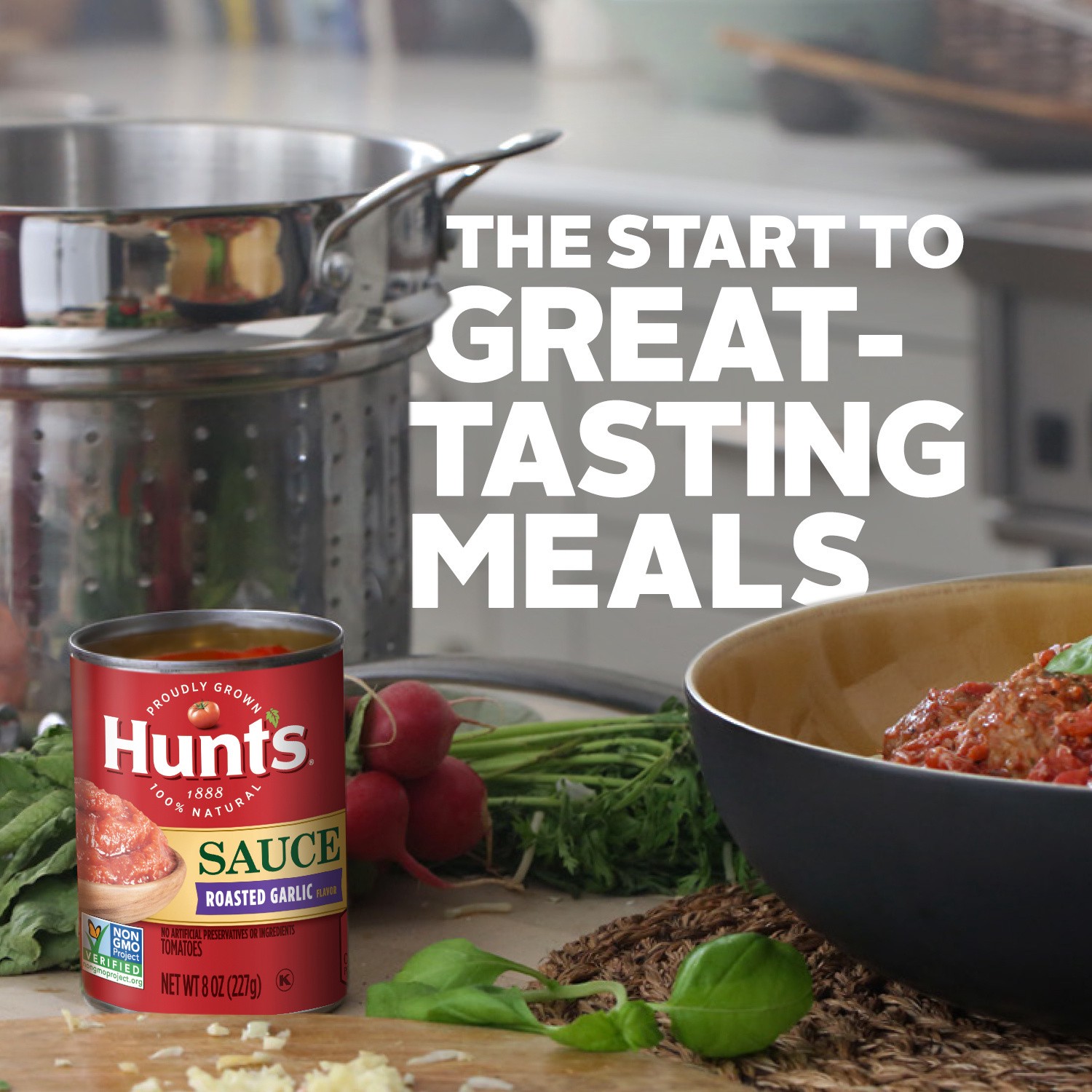 slide 5 of 5, Hunt's Roasted Garlic Flavor Tomato Sauce 8 oz, 8 oz