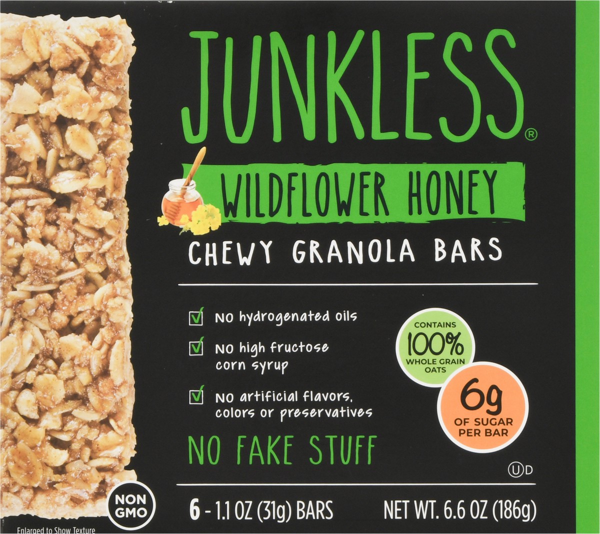 slide 10 of 12, Junkless Oats & Honey Chewy Granola Bars, 6 ct