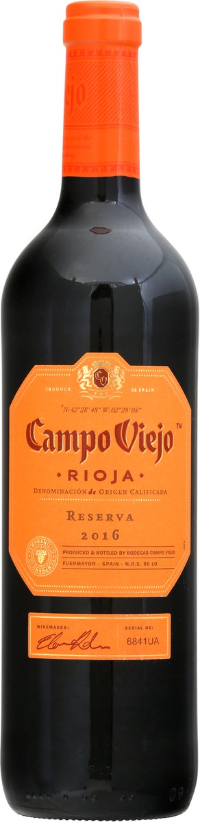 slide 4 of 9, Campo Viejo Reserva Red Wine, 750 mL Bottle, 13.5% ABV, 750 ml