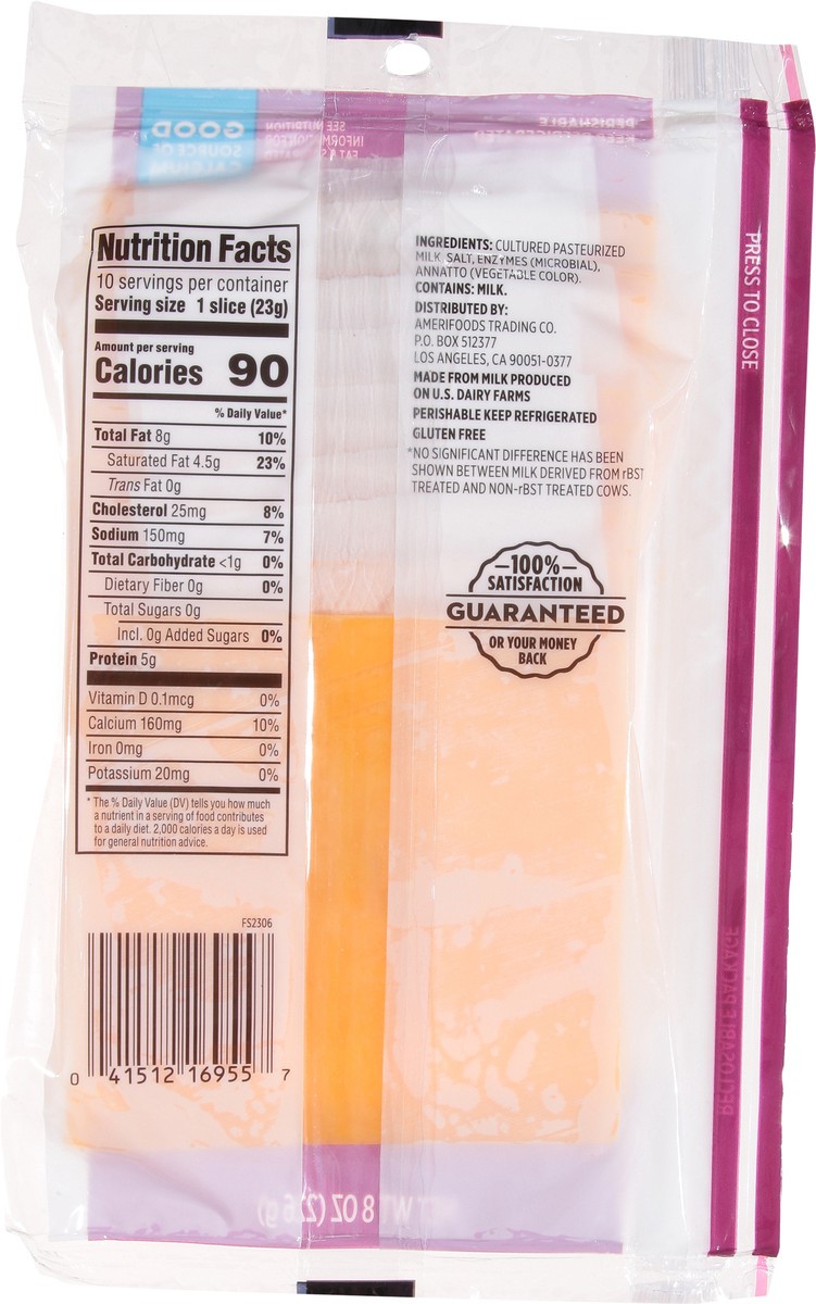 slide 14 of 14, First Street Sharp Cheddar Sliced, 8 oz