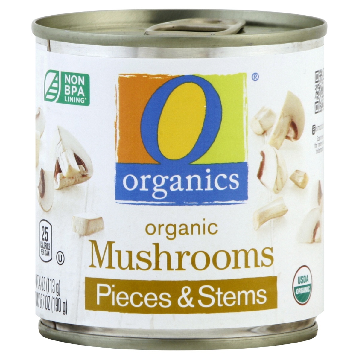 slide 1 of 7, O Orgnc Mushrooms Pieces & Stems, 4 oz