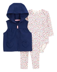 Carter's Baby 3-Piece Floral Little Vest Set Multi NB