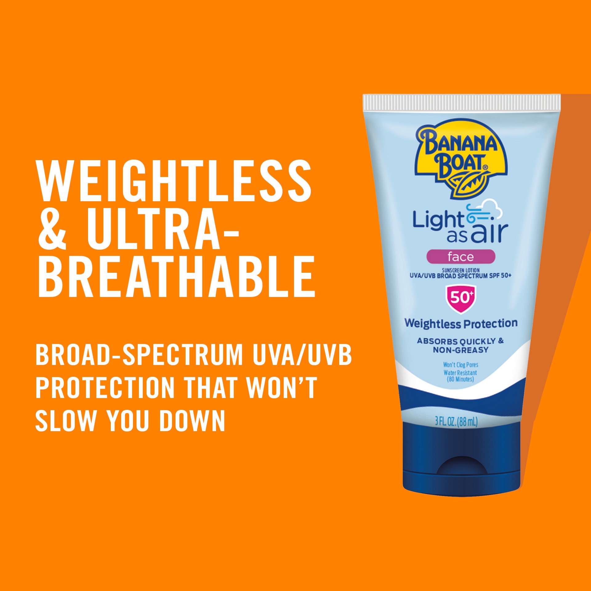 slide 6 of 8, Banana Boat Light as air SPF 50 Sunscreen Lotion 6oz, 6 fl oz