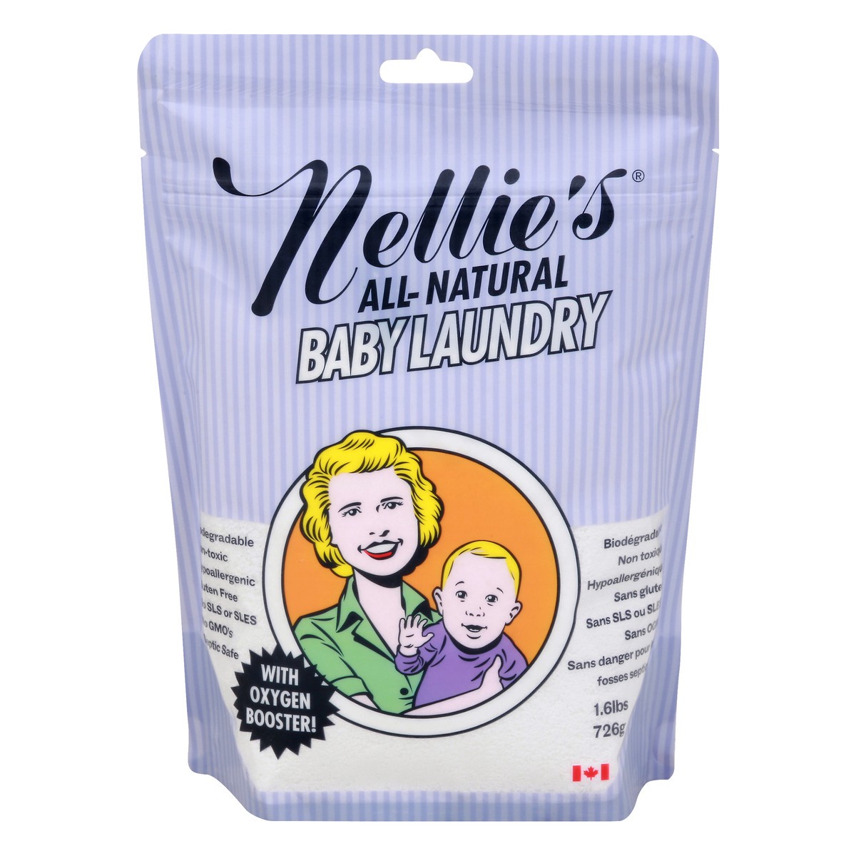 slide 1 of 9, Nellie's All-Natural Baby Laundry Soda Pouch, 1.6 lb