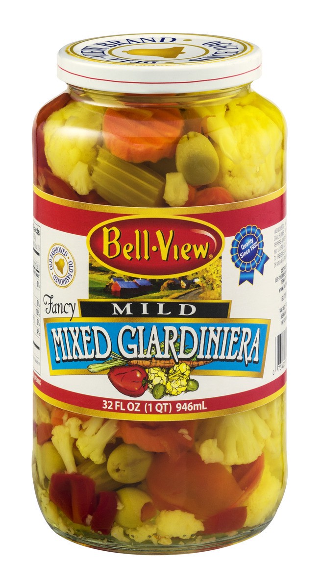 slide 1 of 10, Bell-View Mixed Giardiniera - Mild, 32 fl oz