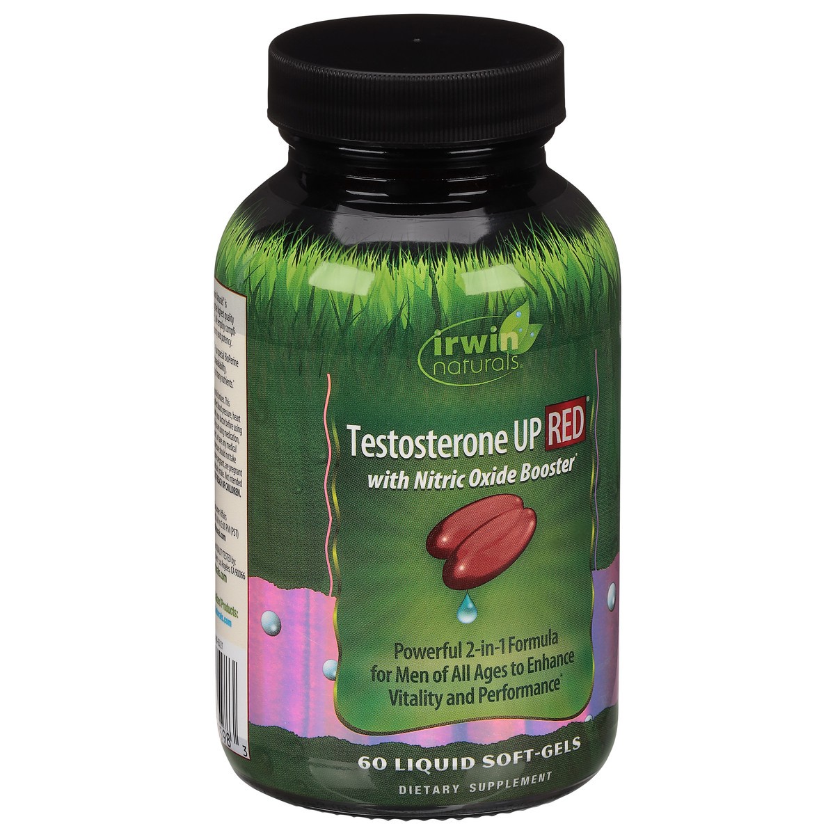 slide 8 of 9, Irwin Naturals Testosterone UP Red with Nitric Oxide Boosters 60 Liquid Soft-Gels, 60 ct