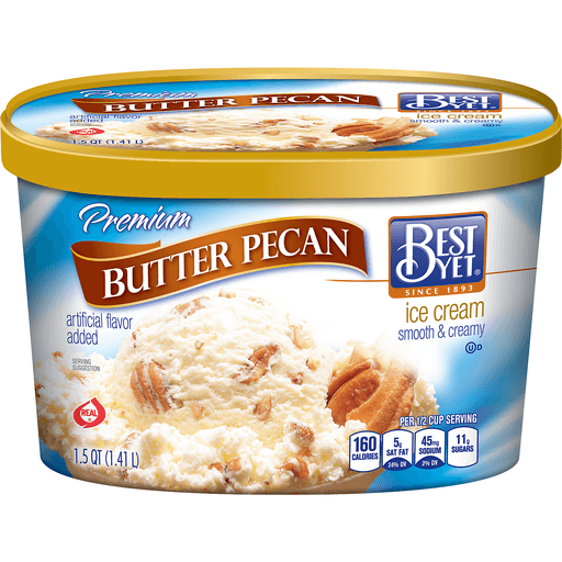 slide 1 of 1, Best Yet Butter Pecan Ice Cream, 48 fl oz