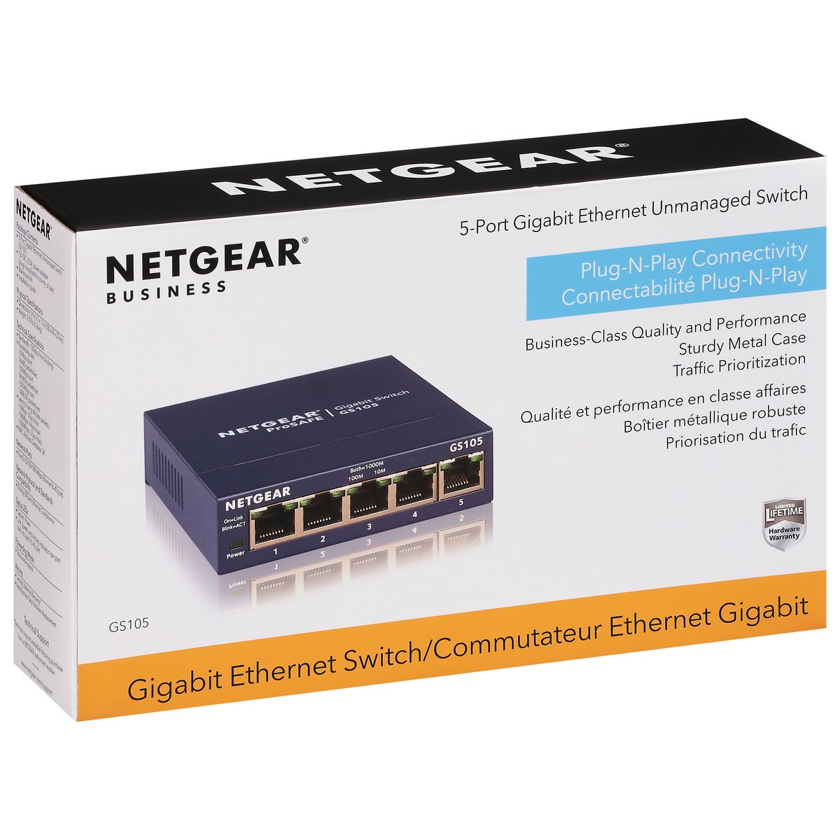 slide 2 of 9, NETGEAR Gs105 Prosafe 5-Port Gigabit Ethernet Switch, 1 ct
