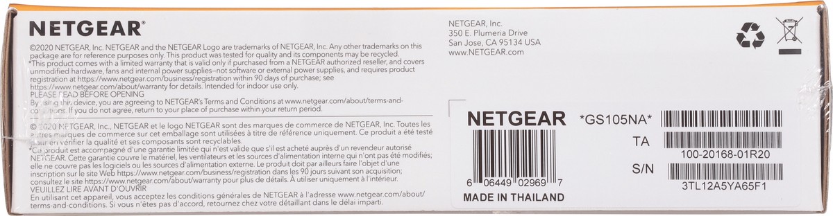slide 4 of 9, NETGEAR Gs105 Prosafe 5-Port Gigabit Ethernet Switch, 1 ct