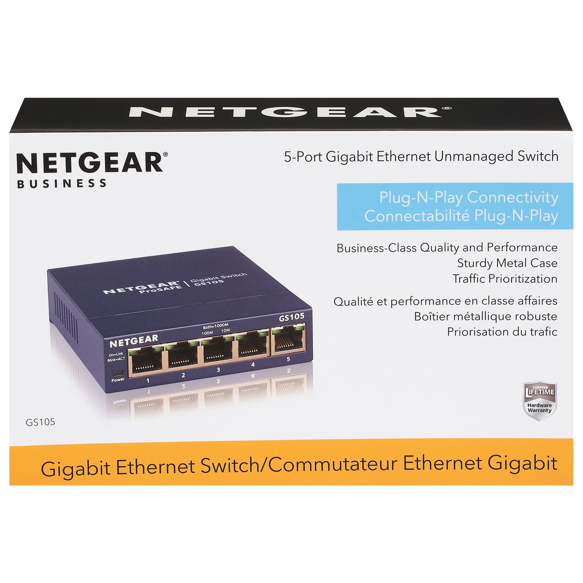 slide 1 of 9, NETGEAR Gs105 Prosafe 5-Port Gigabit Ethernet Switch, 1 ct
