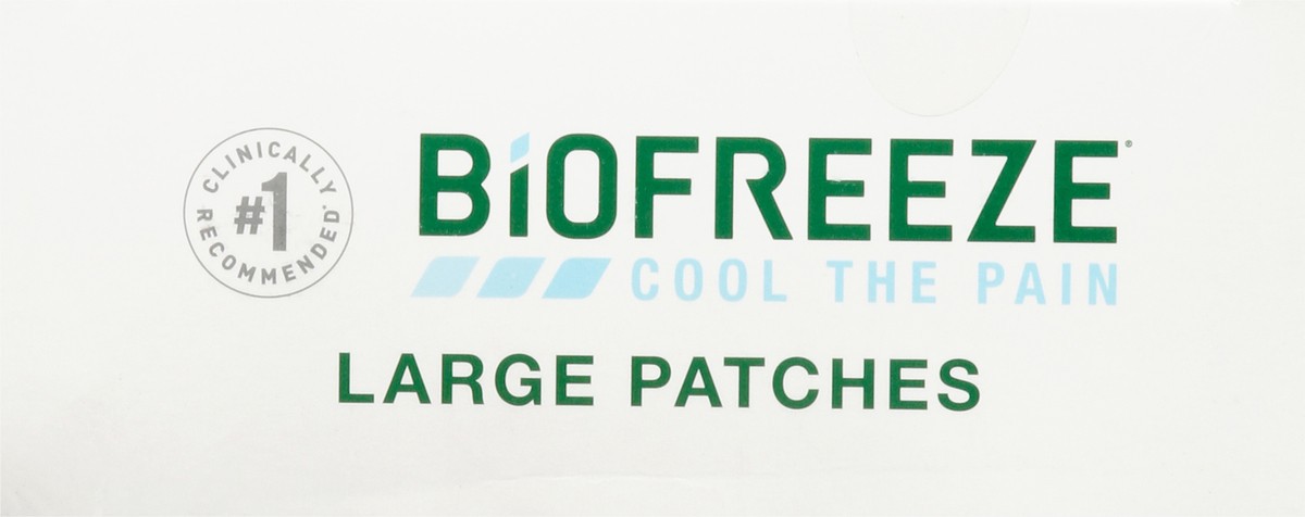 slide 2 of 13, Biofreeze Large Menthol Pain Relief Patches 12 ea, 12 ct