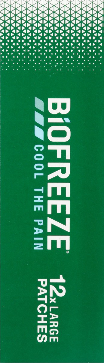 slide 11 of 13, Biofreeze Large Menthol Pain Relief Patches 12 ea, 12 ct