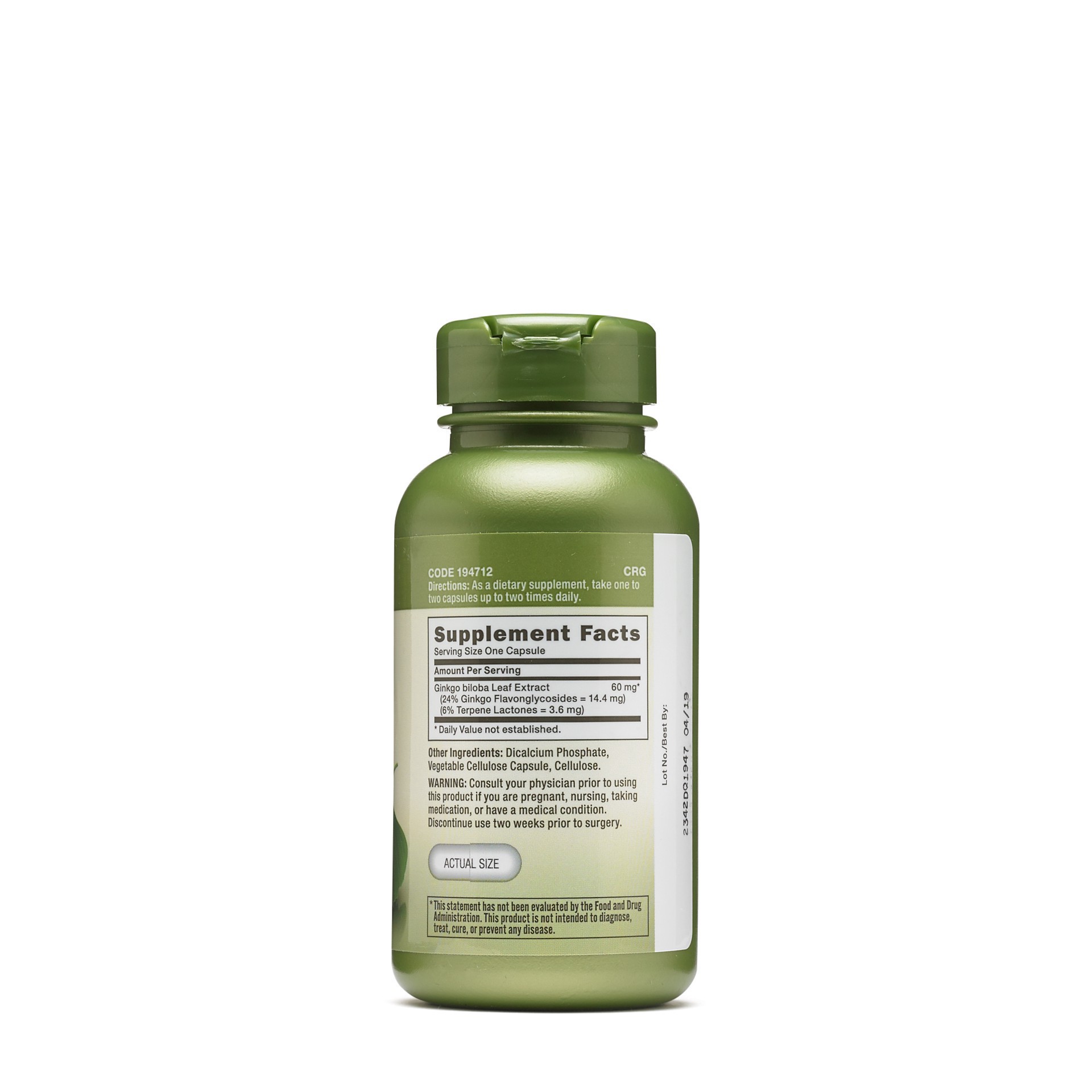 slide 2 of 2, GNC Ginkgo Biloba 100 ea, 100 ct