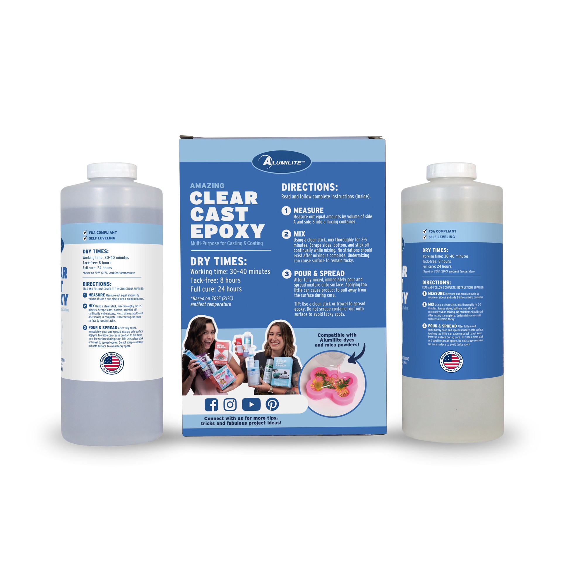 slide 2 of 3, Alumilite 64oz. Amazing Clear Cast Epoxy Set, 64 oz