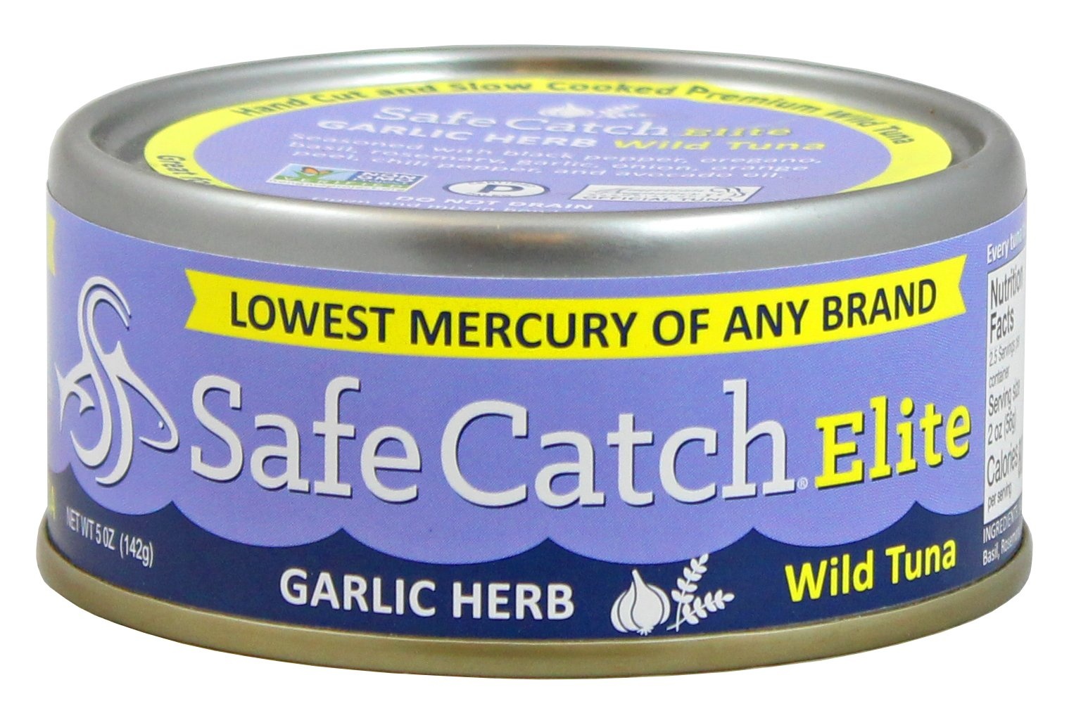 slide 1 of 1, Safe Catch Elite Garlic Herb Wild Tuna, 5 oz