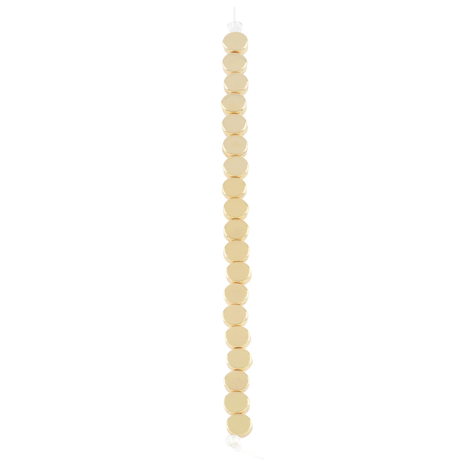 slide 3 of 3, Gold Disc Beads, 6.5mm By Bead Landing, 6.5 mm