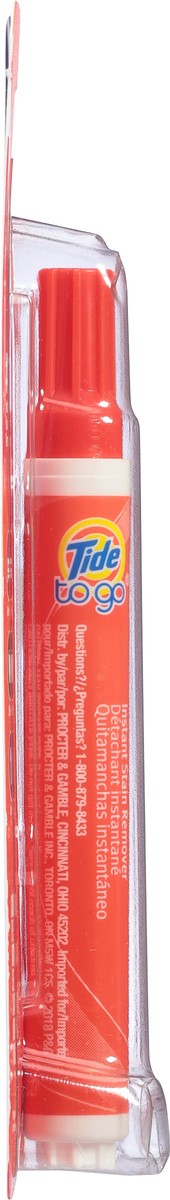 slide 6 of 12, Tide Stain Remover for Clothes with 50% More Stain-Fighting Power and Faster Dry Time, Removes 100+ Stains, Tide To Go Pen, Instant Stain Remover for Clothes, Travel & Pocket Size, 1 Count (Pack of 1), 0.33 fl oz