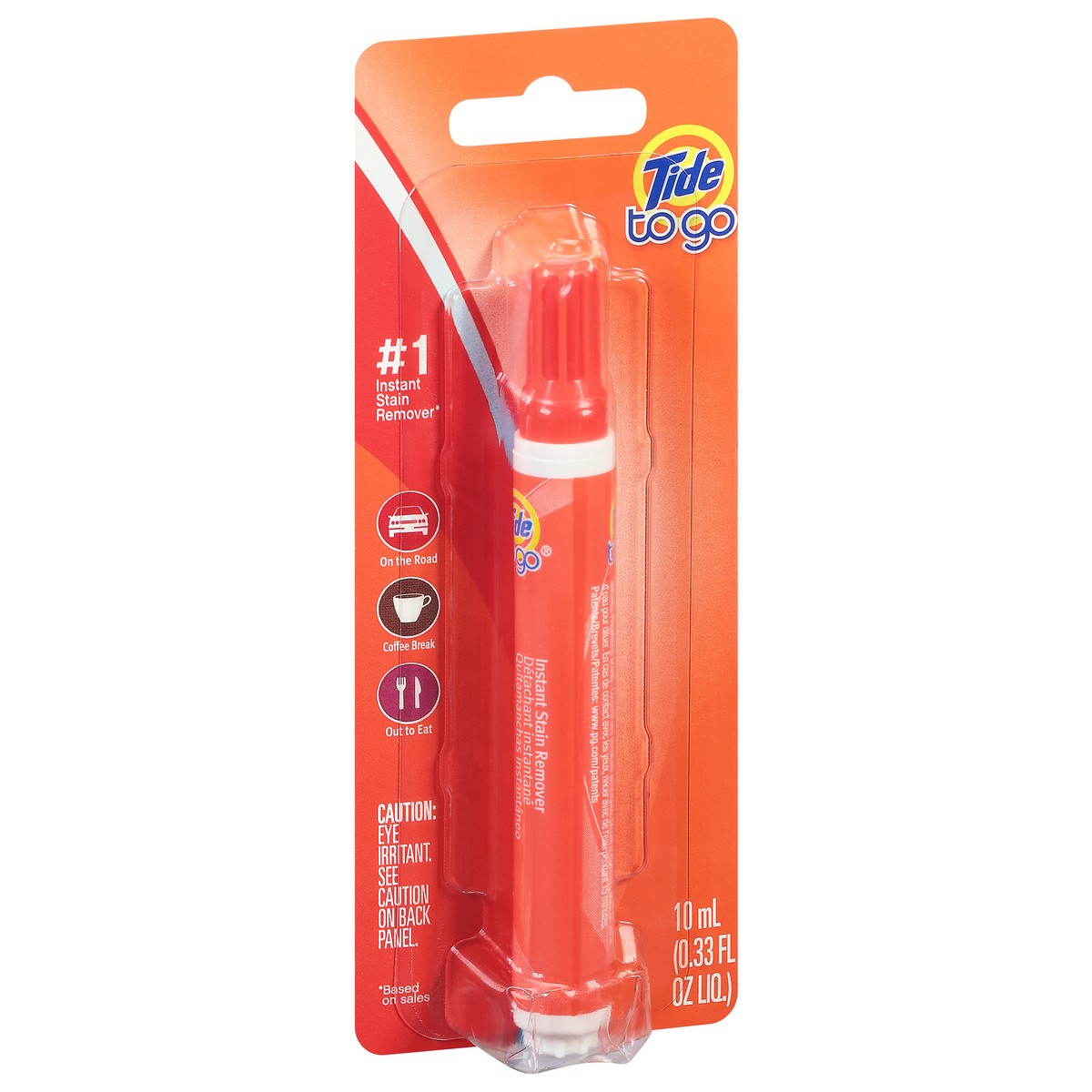 slide 12 of 12, Tide Stain Remover for Clothes with 50% More Stain-Fighting Power and Faster Dry Time, Removes 100+ Stains, Tide To Go Pen, Instant Stain Remover for Clothes, Travel & Pocket Size, 1 Count (Pack of 1), 0.33 fl oz