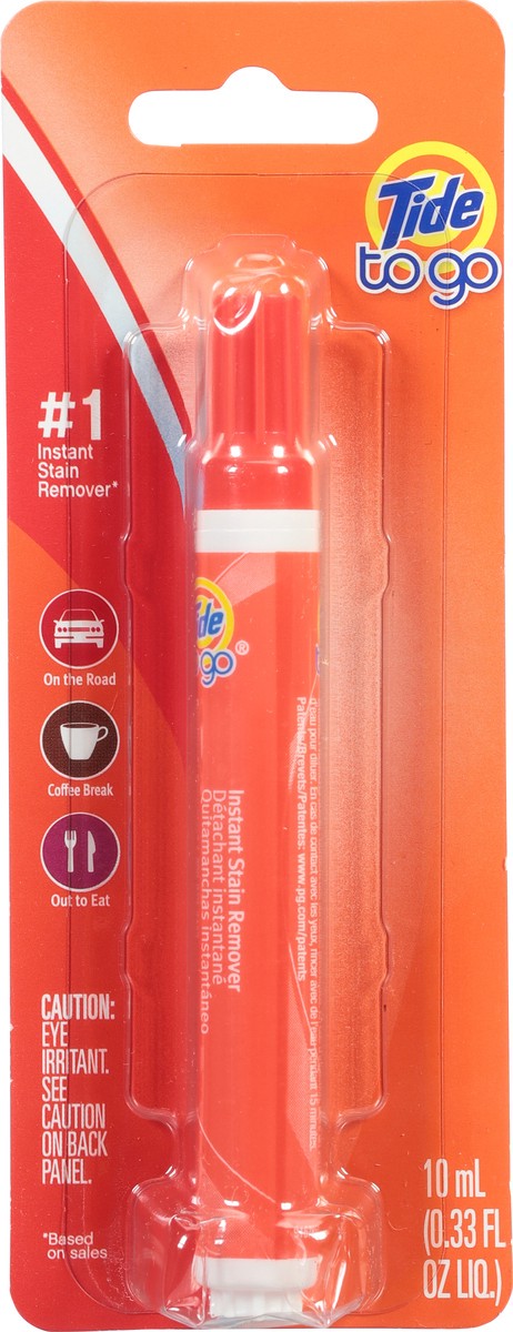 slide 4 of 12, Tide Stain Remover for Clothes with 50% More Stain-Fighting Power and Faster Dry Time, Removes 100+ Stains, Tide To Go Pen, Instant Stain Remover for Clothes, Travel & Pocket Size, 1 Count (Pack of 1), 0.33 fl oz